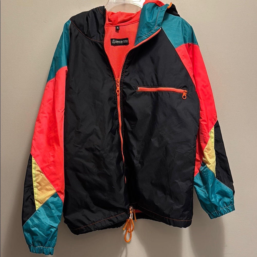Chaos in Form Colorful Women’s Windbreaker Jacket